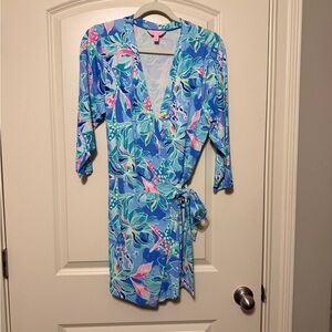 Lilly Pulitzer Blue and Green Patterned Dress